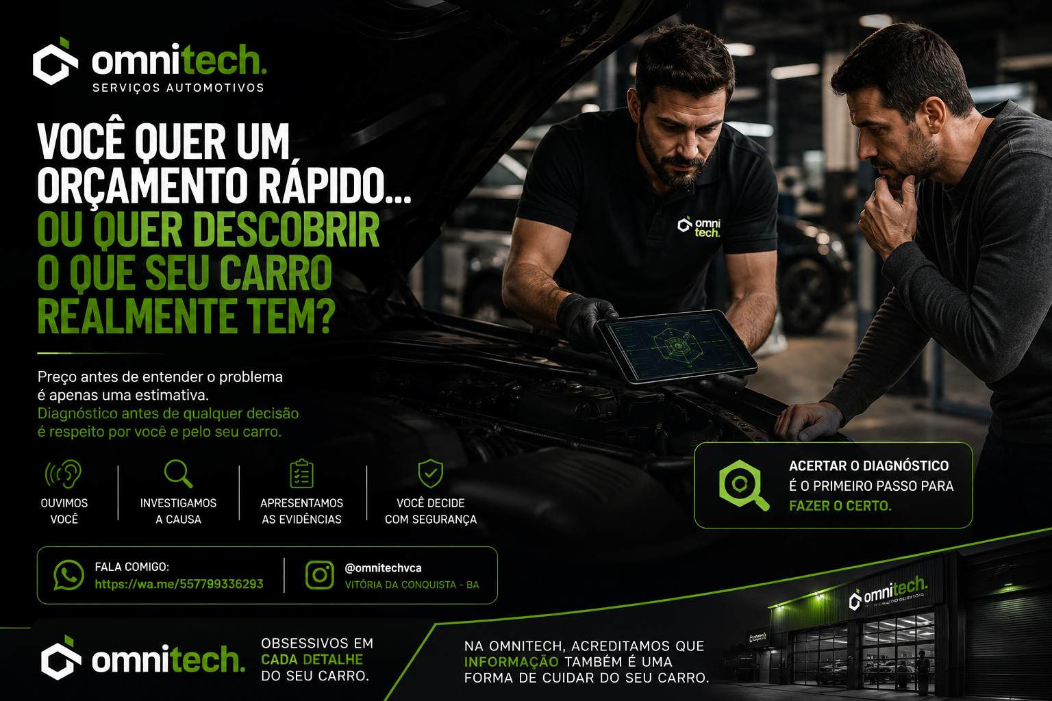 Você quer um orçamento rápido… ou quer descobrir o que seu carro realmente tem?